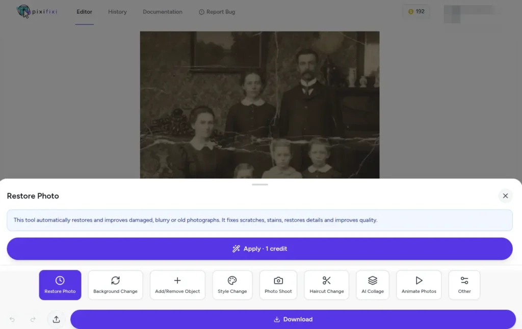 Old Photo Restoration Made Easy with AI – One Click!
