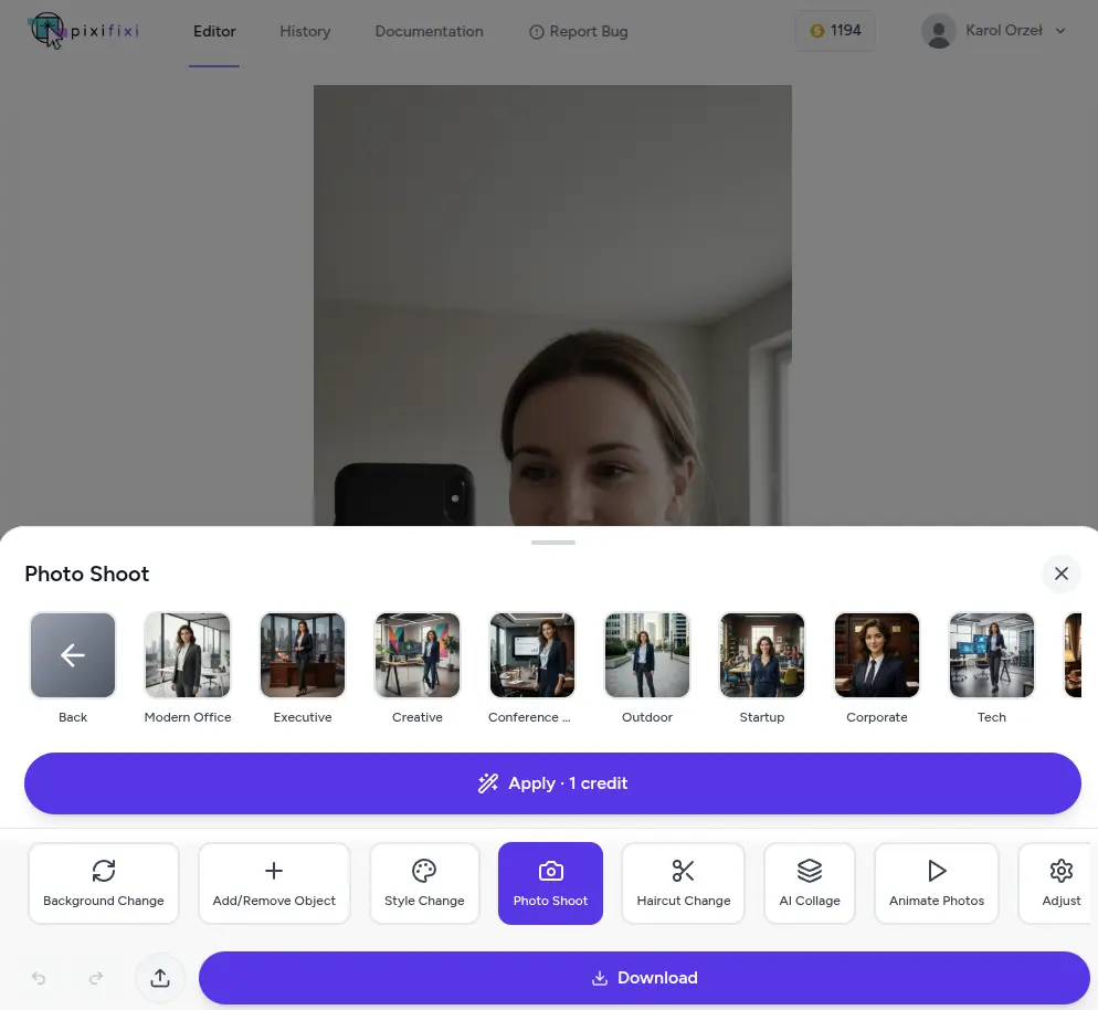 How to create a professional business photo with PixiFixi
