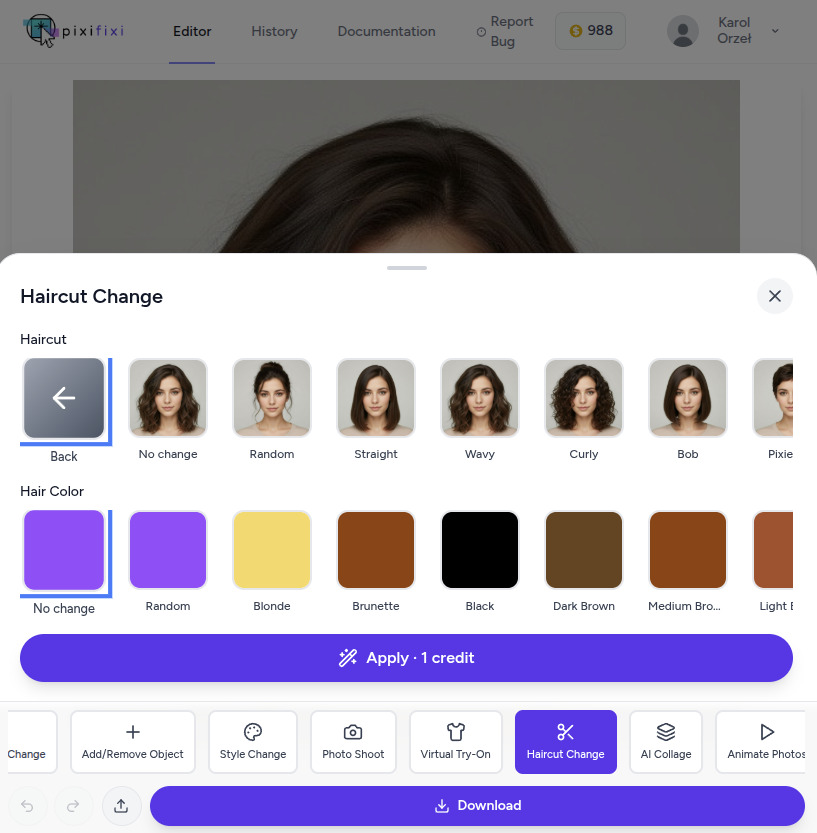 AI Hairstyle Changer – Try 200 Hairstyles Online with PixiFixi