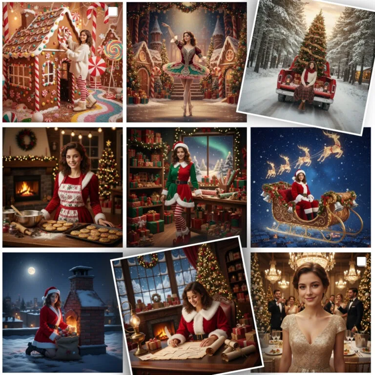 Christmas Photoshoot in PixiFixi — Ready-Made Styles and Holiday Vibes