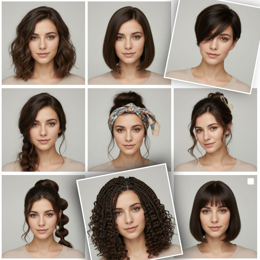 AI Hairstyle Changer in PixiFixi – women’s hairstyles