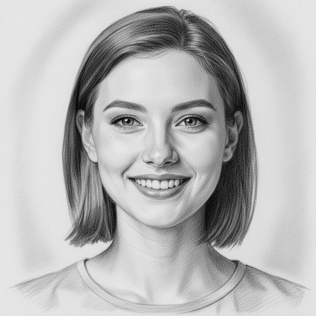 Photo turned into a pencil sketch with AI