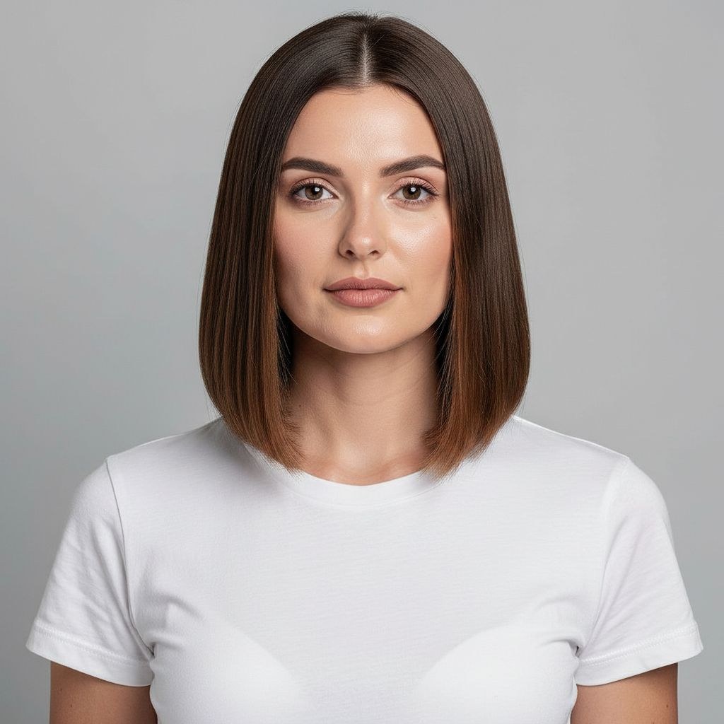 Long hair before and after an AI hairstyle change
